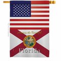 Guarderia 28 x 40 in. USA Florida American State Vertical House Flag with Double-Sided Banner Garden GU3953749